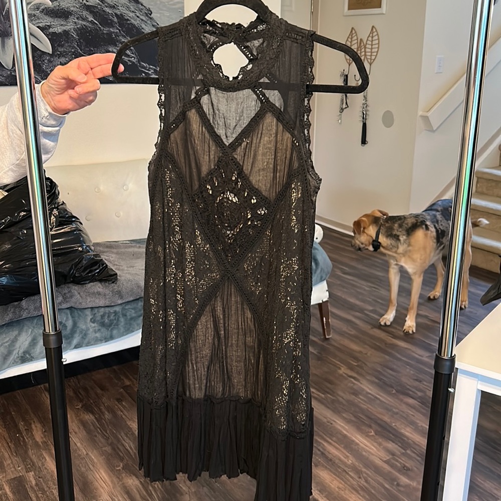 Black lace dress